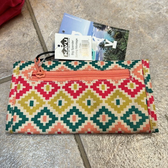 Kavu Rope Bag in Peony and wallet big spender in Spring montage NWT - Picture 4 of 7